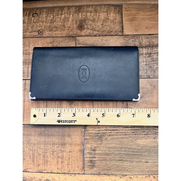CARTIER Long wallet Cabochon Bordeaux Leather With Authenticity Card - Picture 8 of 9